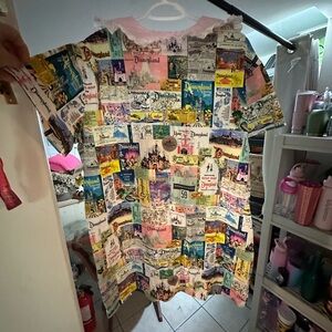 Colorful Graphic Print Women's Dress